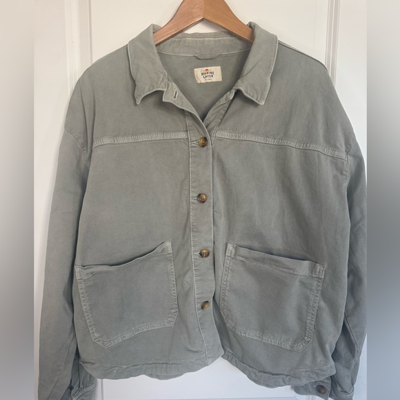 Marine Layer Sage Freya Utility Jacket Coastal Casual Chore Coat XL - Picture 4 of 12